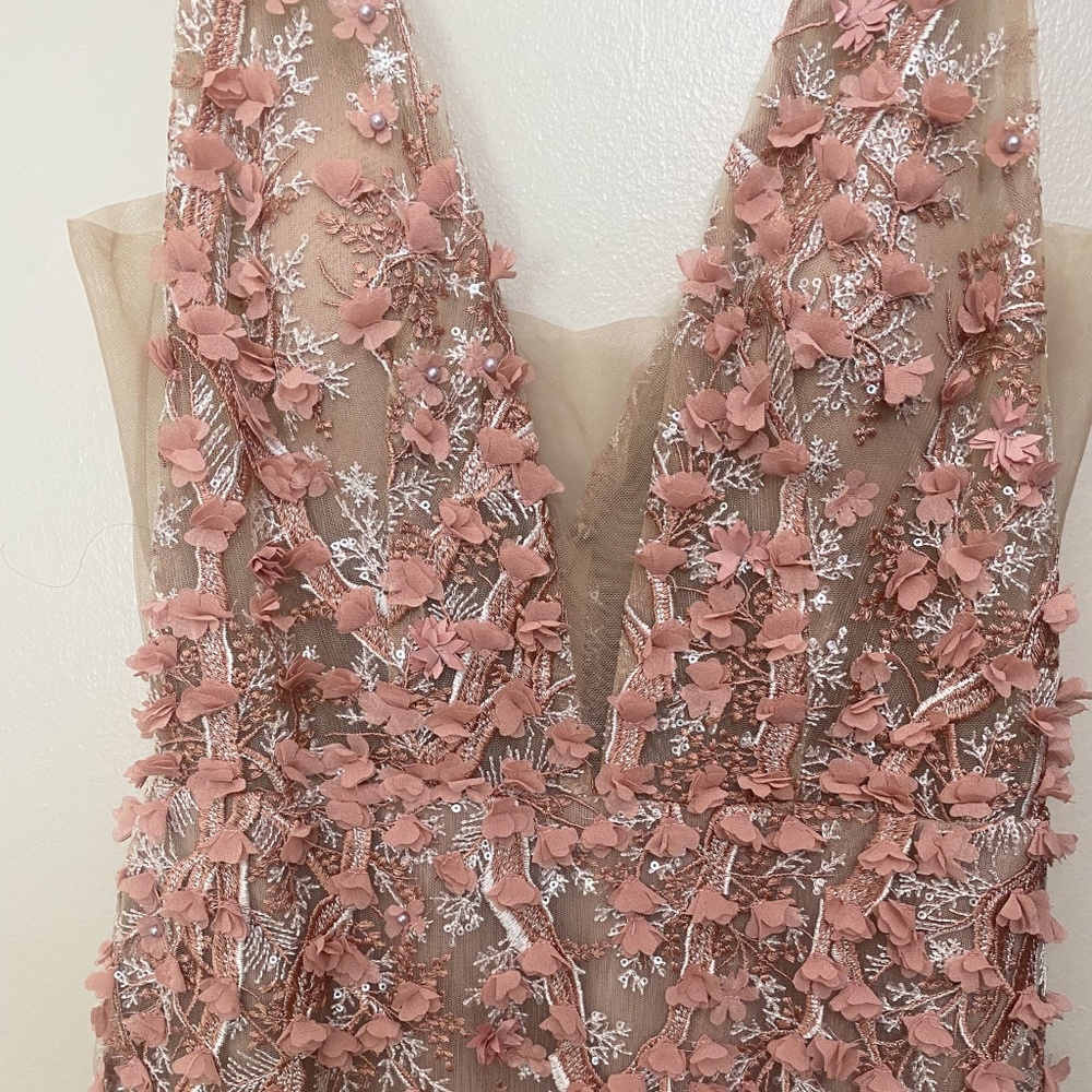 Pink Floral Wedding Gown from René the Label (Size 10) - Picture 7 of 15